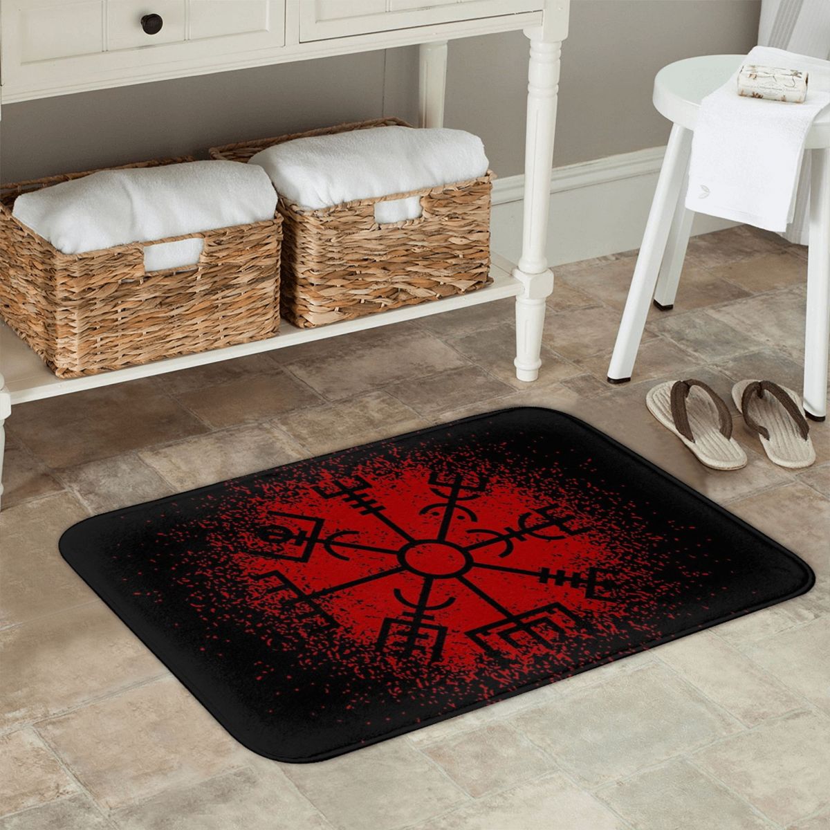 Homemade Bathroom Spray - Vegvisir Red Spray Viking Doormat Kitchen