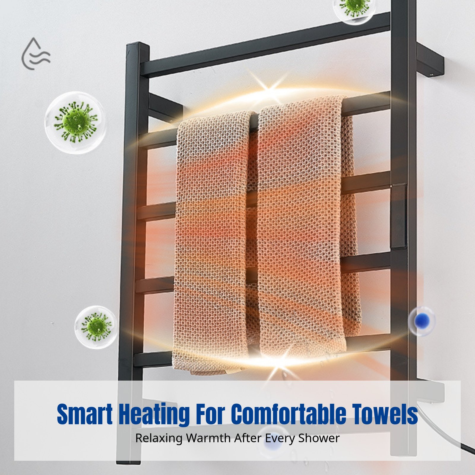 Home And Bathroom - Smart Electric Towel Rack, Heated Towel
