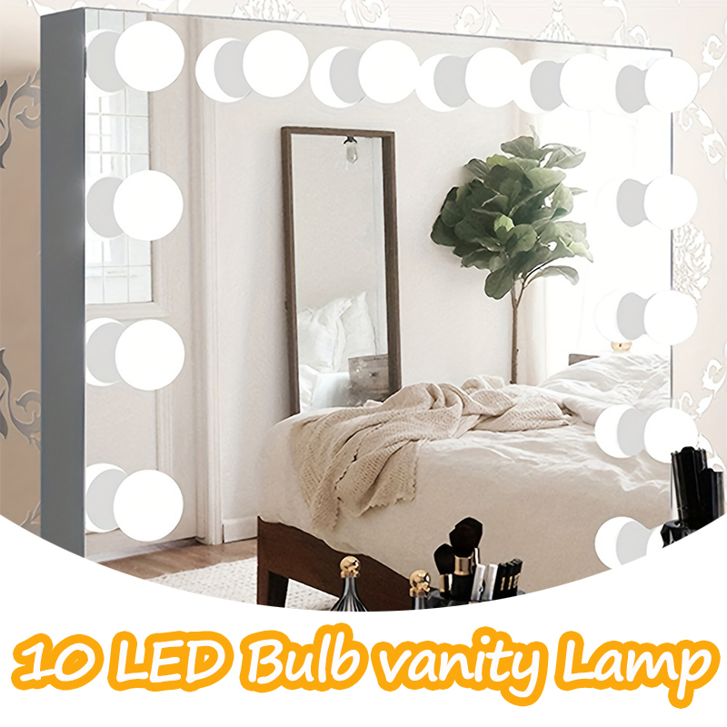 Home Theater Bathroom - 10LED Makeup Mirror Light Bulbs,Dimmable Vanity