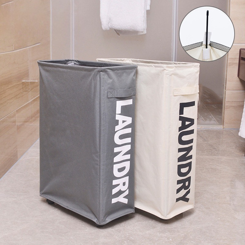 Home Essentials Bathroom Organizer - Foldable Fabric Laundry Hamper Storage Dirty