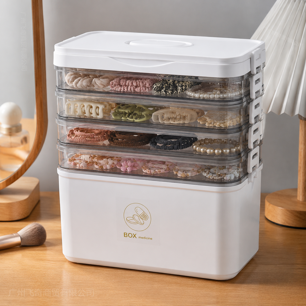 Tiny Home Bathroom Kit - YX Large-Capacity Multi-Tier Stackable Storage Box