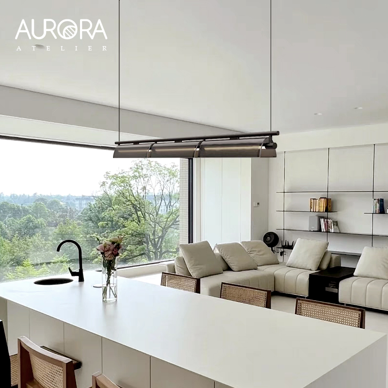 Home Of The Year Bathroom - Minimalist Pendant Lights Italian Kitchen Island