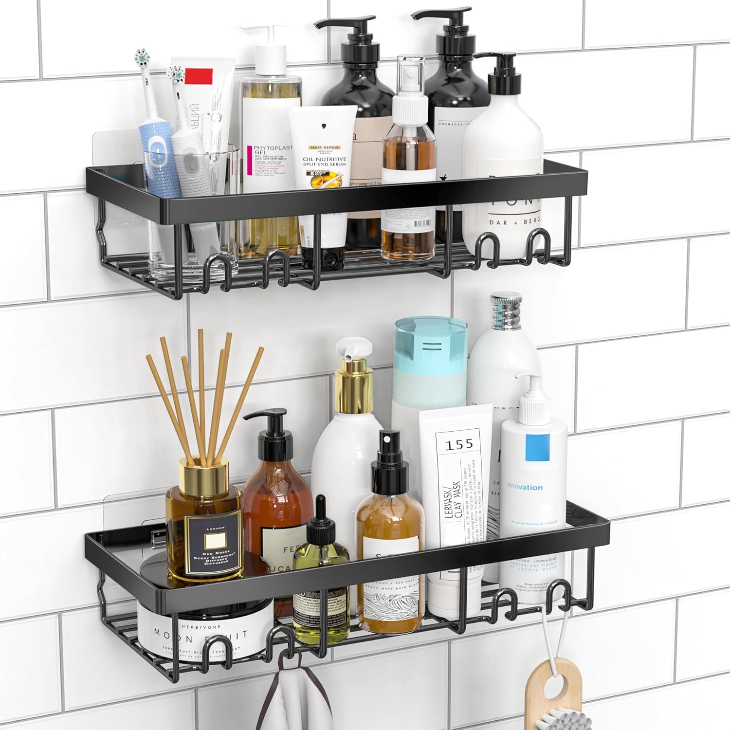Home Essentials Bathroom Organizer - Moforoco Shower Caddy Shelf Organizer Rack,