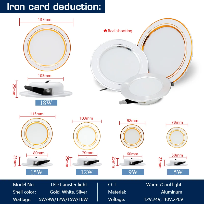 10pcs/lot Led Downlight  AC 22 - Home Of The Year Bathroom のレビューと価格