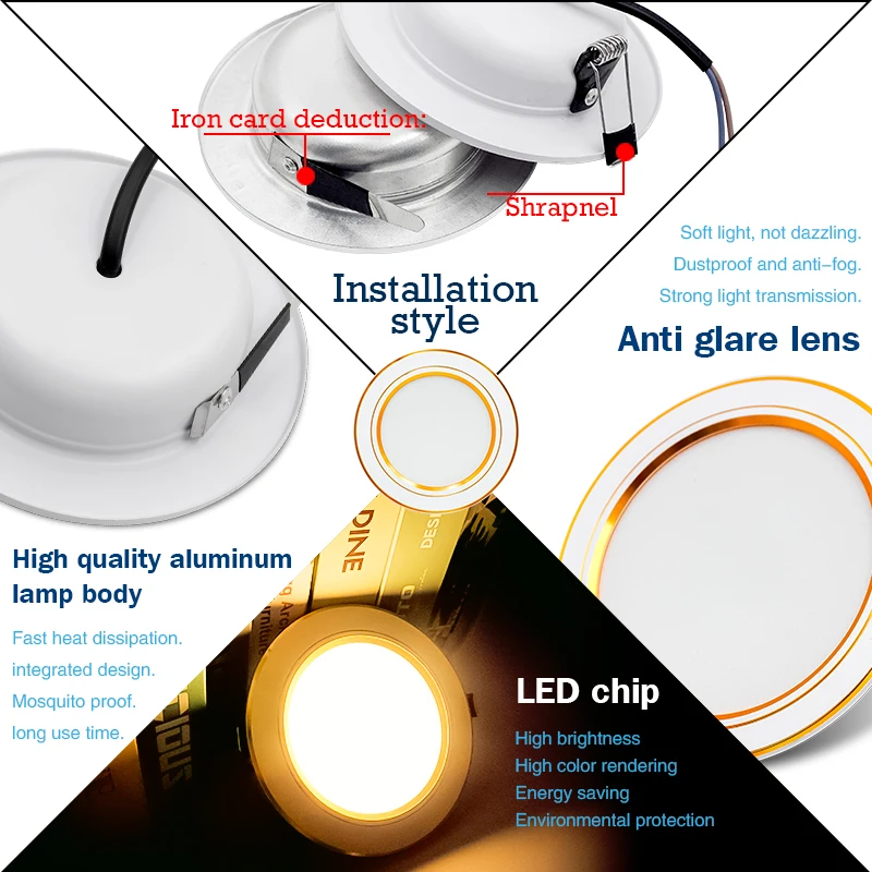 10pcs/lot Led Downlight  AC 22 - Home Of The Year Bathroom のレビューと価格