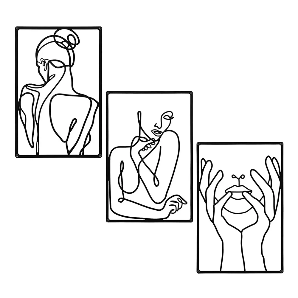 3pcs Stunning Line Drawing Dec - Home Goods Bathroom のレビューと価格