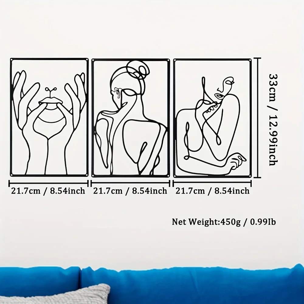 3pcs Stunning Line Drawing Dec - Home Goods Bathroom のレビューと価格