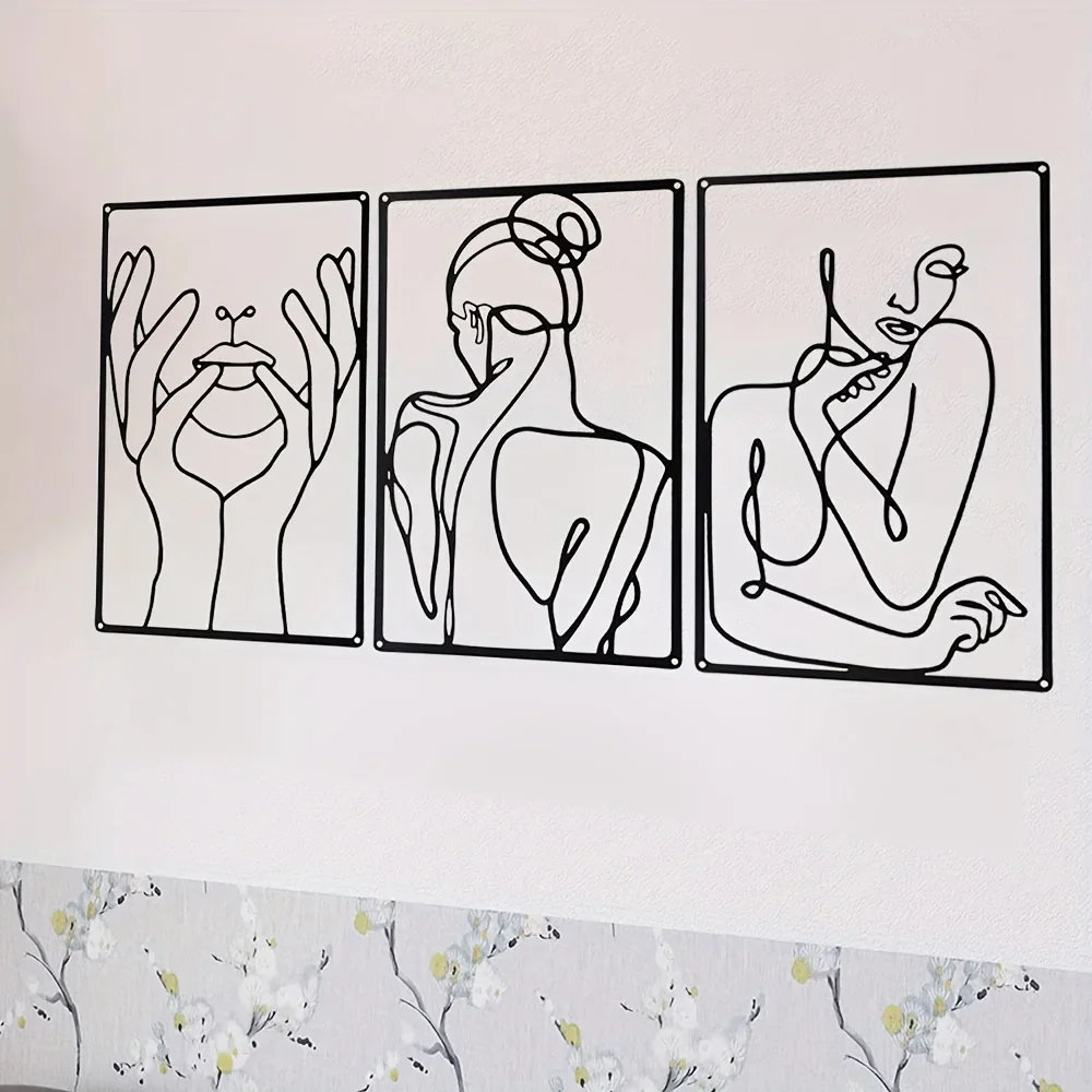 3pcs Stunning Line Drawing Dec - Home Goods Bathroom のレビューと価格