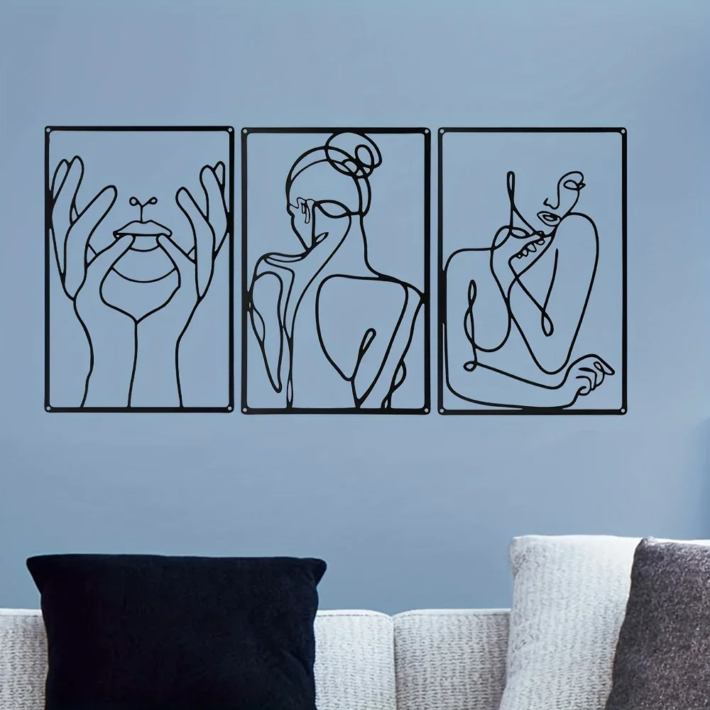 3pcs Stunning Line Drawing Dec - Home Goods Bathroom のレビューと価格