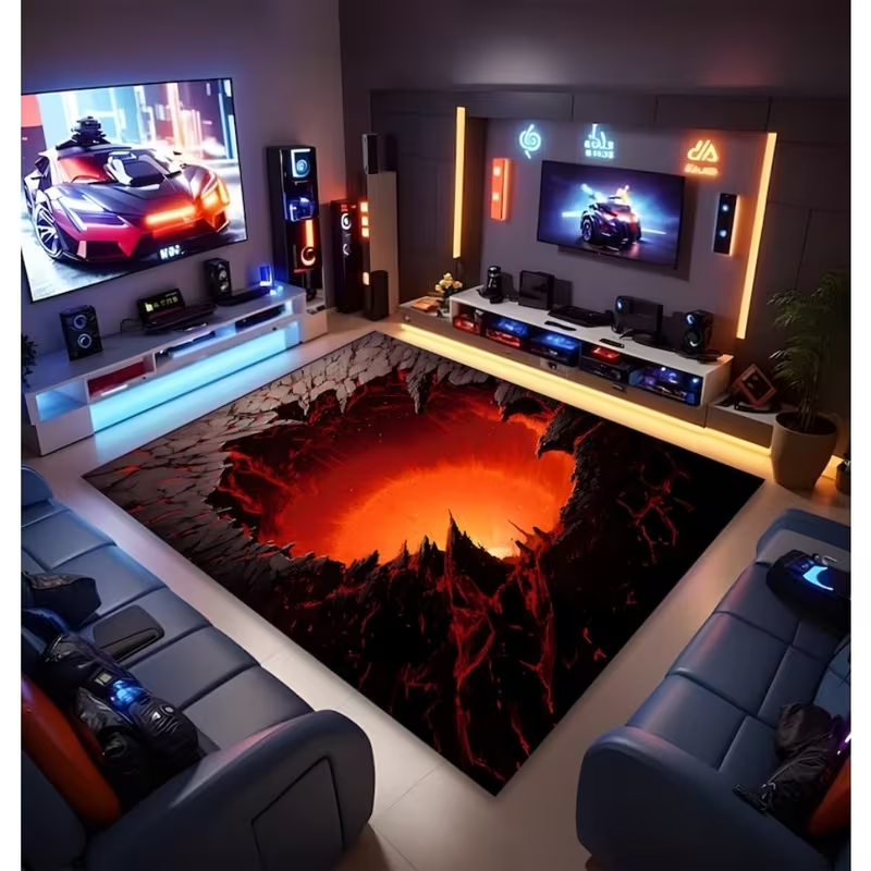 3D Carpet Illusion Design with - Home Goods Bathroom Mats のレビューと価格