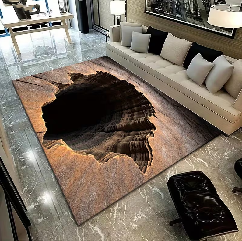 3D Carpet Illusion Design with - Home Goods Bathroom Mats のレビューと価格