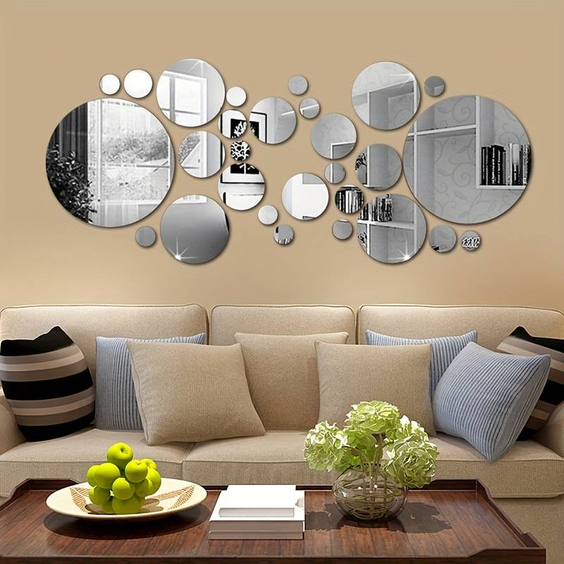 26 PCs 3D Acrylic Mirror Wall  - Home Theater Bathroom のレビューと価格