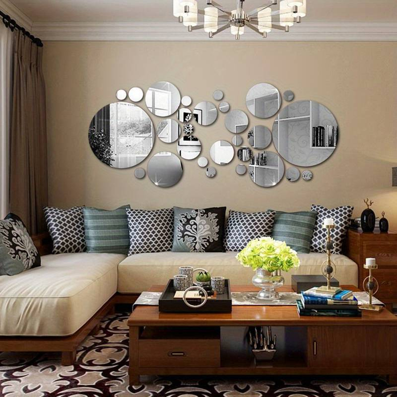 26 PCs 3D Acrylic Mirror Wall  - Home Theater Bathroom のレビューと価格