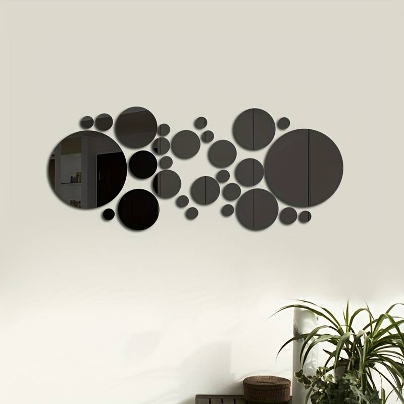 26 PCs 3D Acrylic Mirror Wall  - Home Theater Bathroom のレビューと価格