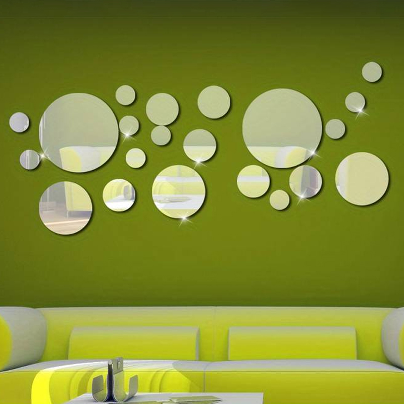 26 PCs 3D Acrylic Mirror Wall  - Home Theater Bathroom のレビューと価格