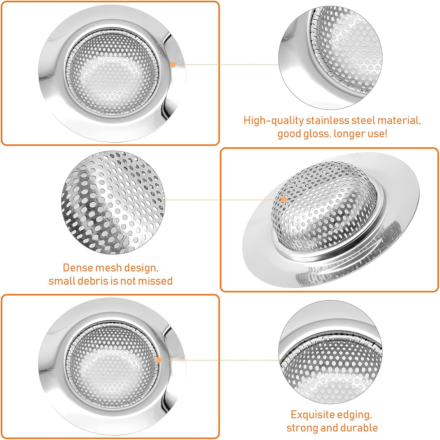 2Pcs Kitchen Sink Drain Strain - Drain Hair Catcher のレビューと価格