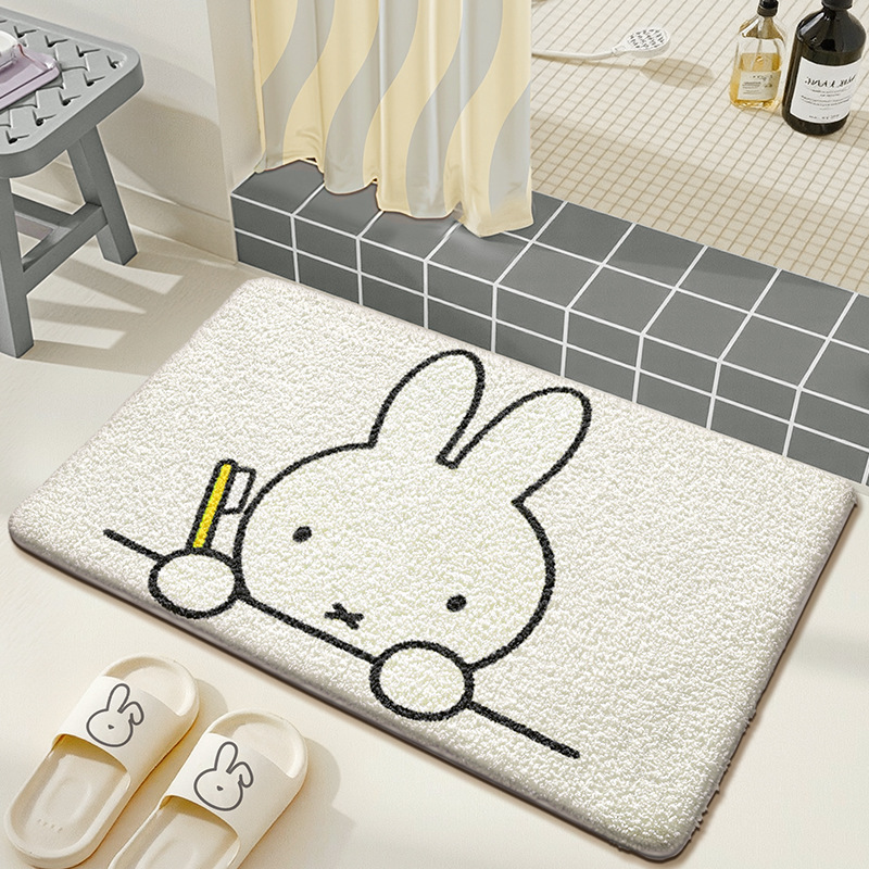 Kawaii Miffy Floor Mat Cute Ca - Home Goods Bathroom Mats のレビューと価格