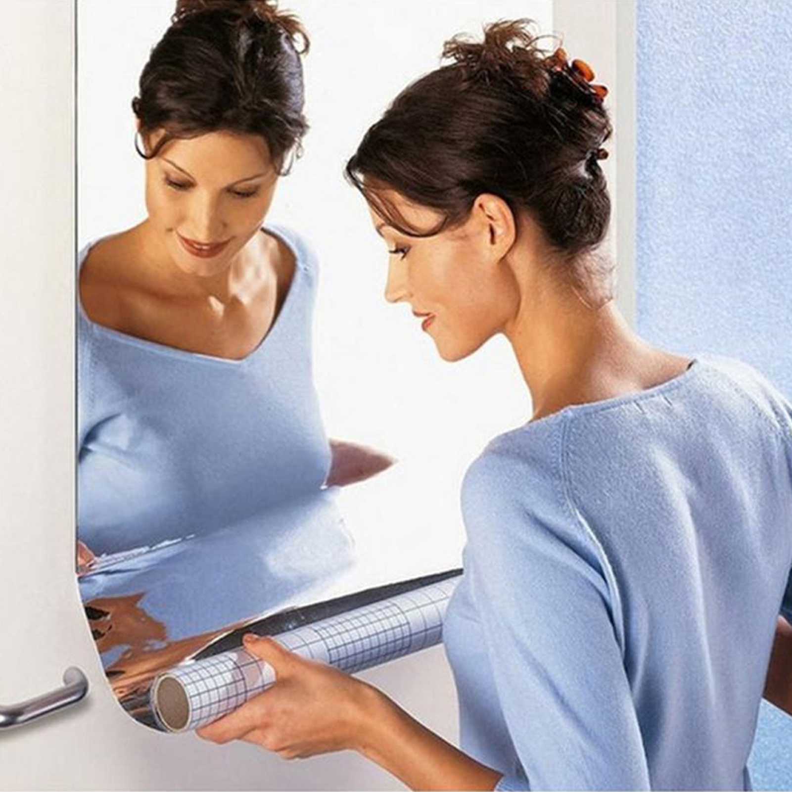 50*100cm Mirror Wall Sticker B - Home Theater Bathroom のレビューと価格