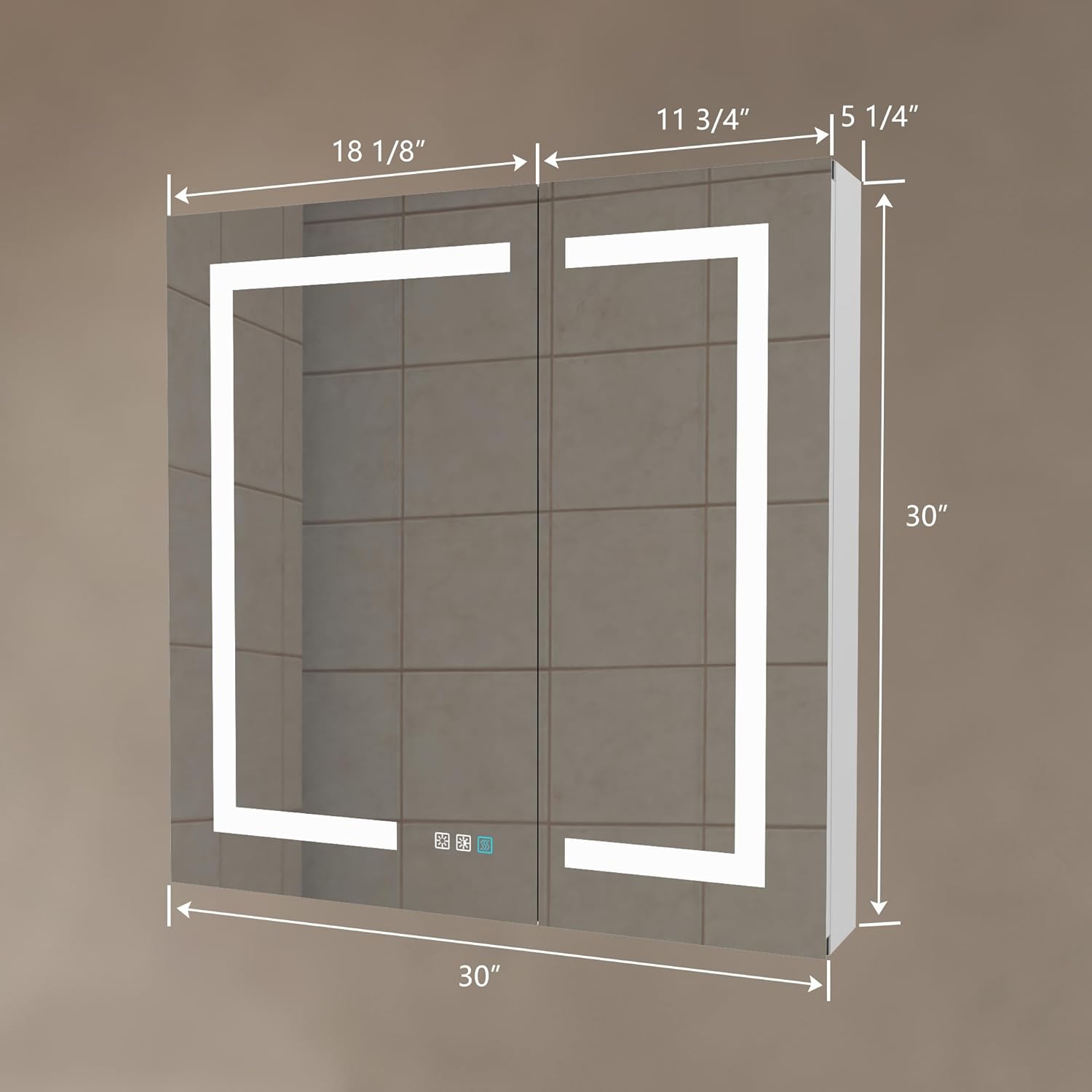 30x30 Lighted Medicine Cabinet - Home Outlet Bathroom Mirrors のレビューと価格