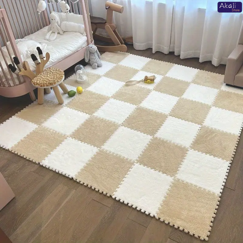 4/12pcs Plush Puzzle Foam Floo - Home Goods Bathroom Mats のレビューと価格