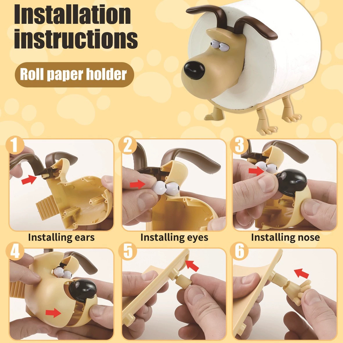 Fun Dog Toilet Paper Holder Ho - Tiny Home Bathroom Kit のレビューと価格