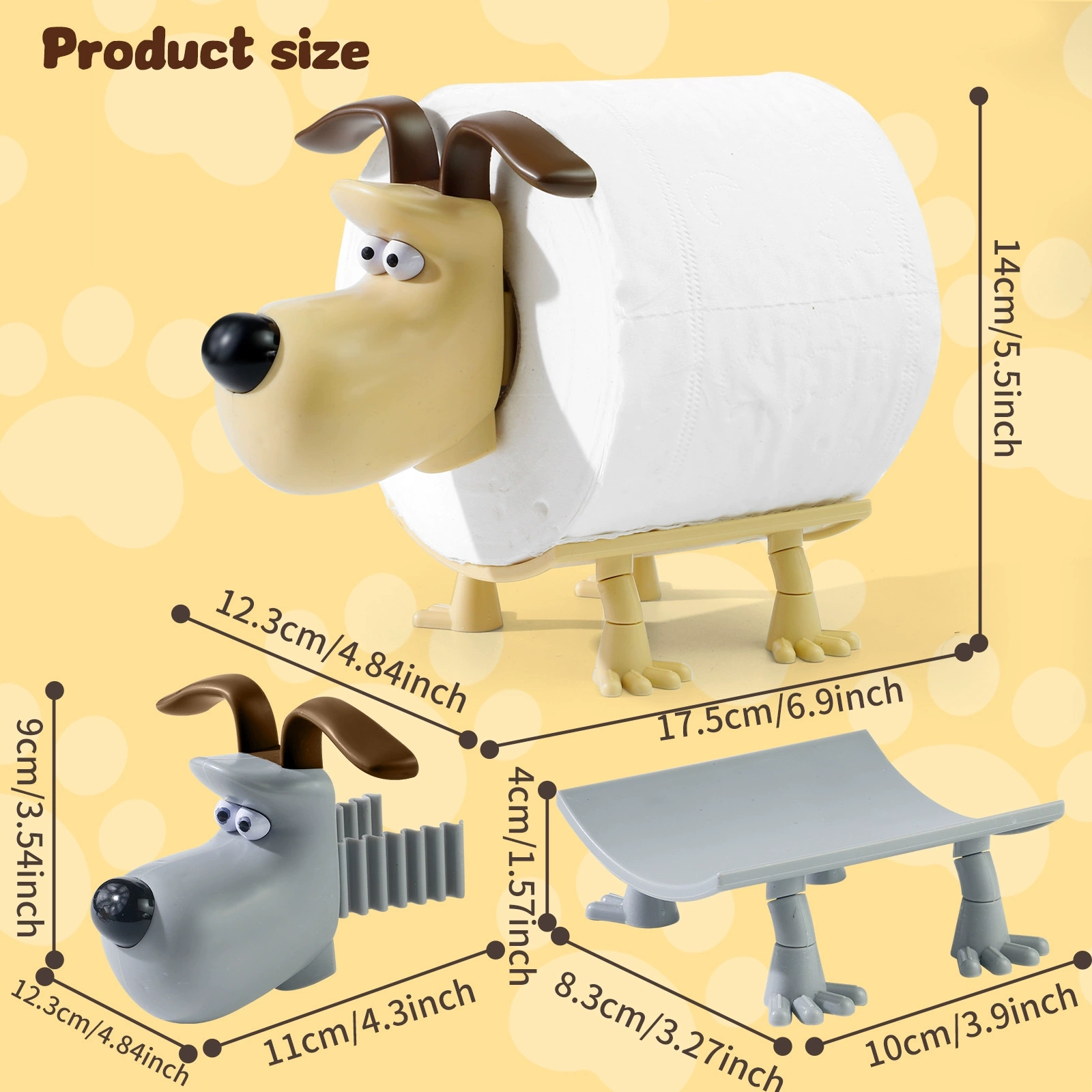 Fun Dog Toilet Paper Holder Ho - Tiny Home Bathroom Kit のレビューと価格
