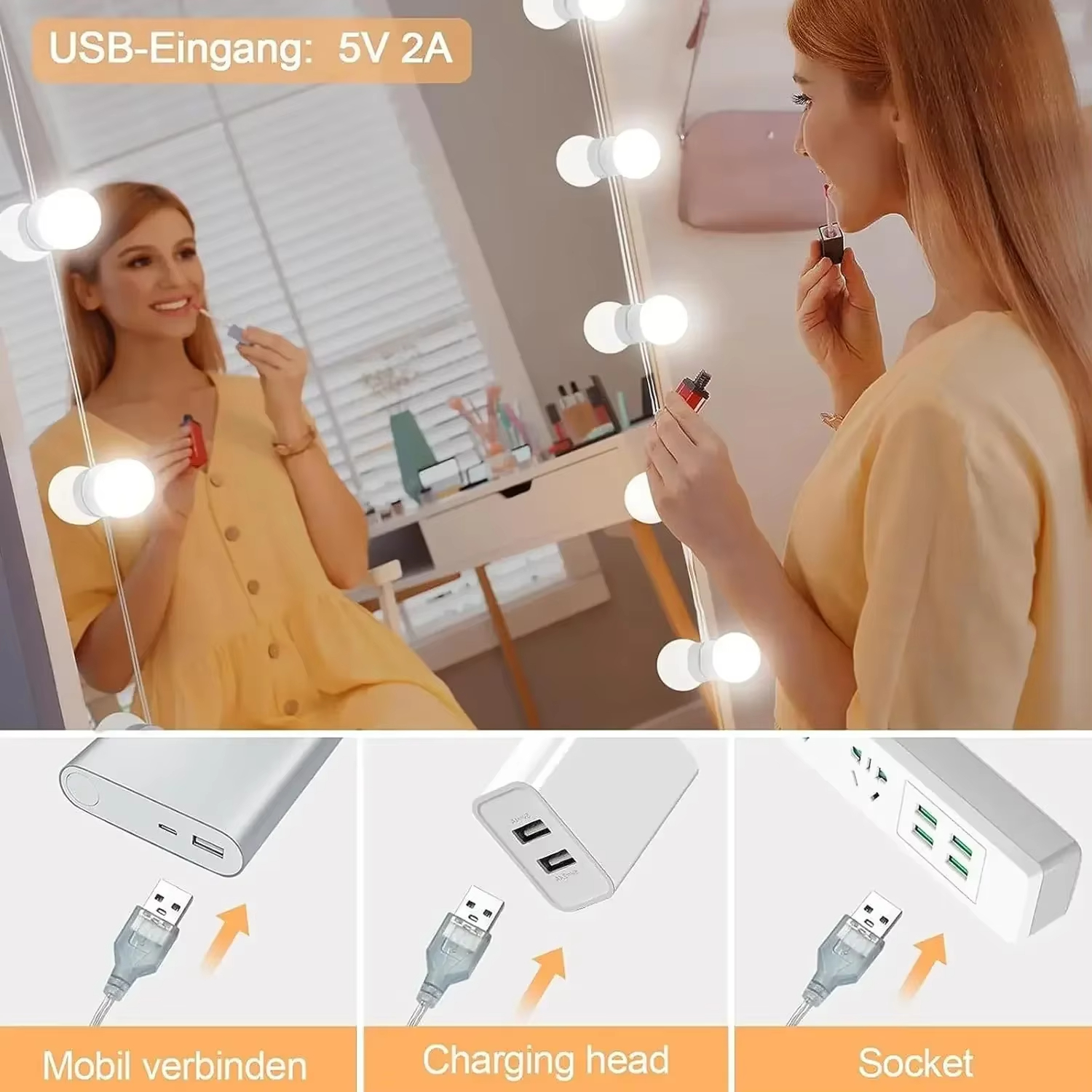10LED Makeup Mirror Light Bulb - Home Theater Bathroom のレビューと価格