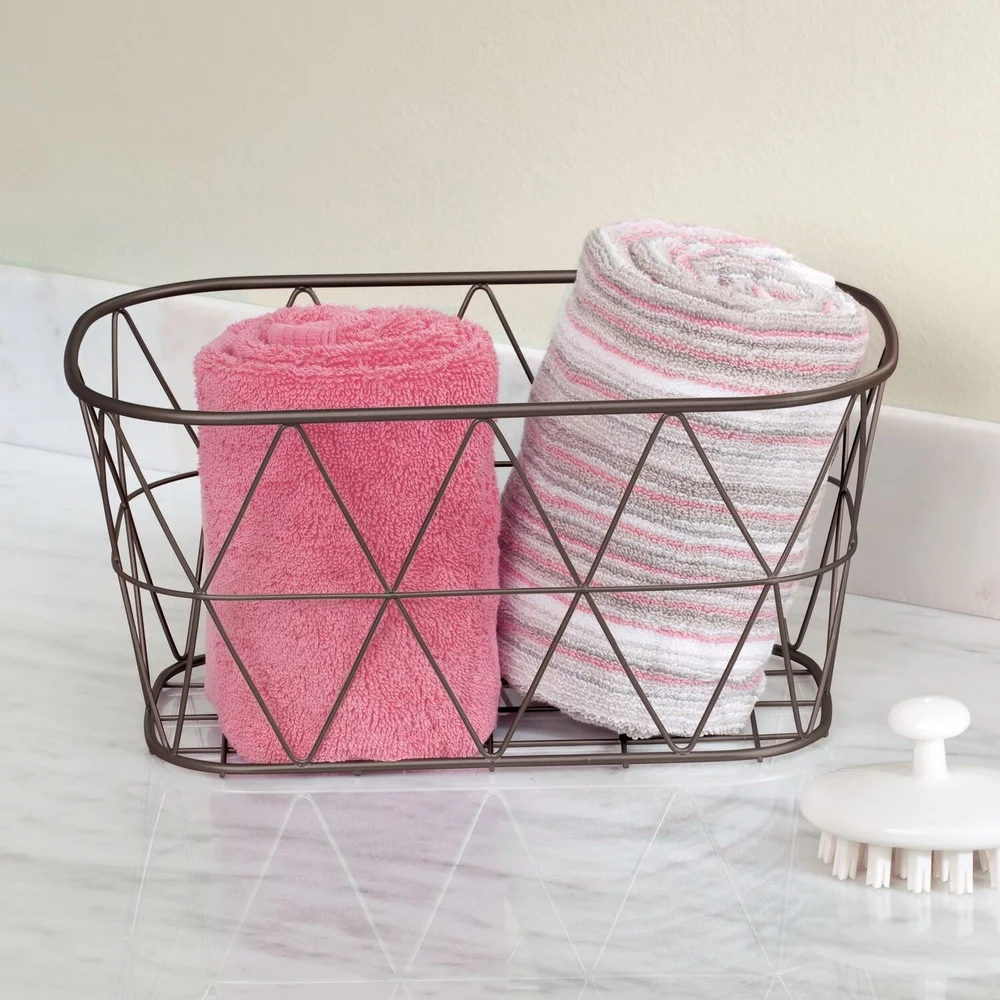 Bronze Steel Wire Storage Bask - Home Essentials Bathroom Organizer のレビューと価格
