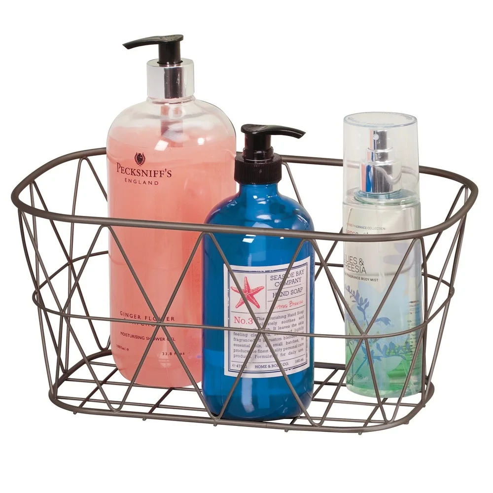 Bronze Steel Wire Storage Bask - Home Essentials Bathroom Organizer のレビューと価格