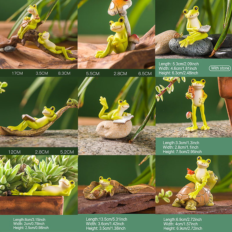 Resin Funny Frog Figurines For - Tiny Home Bathroom Kit のレビューと価格