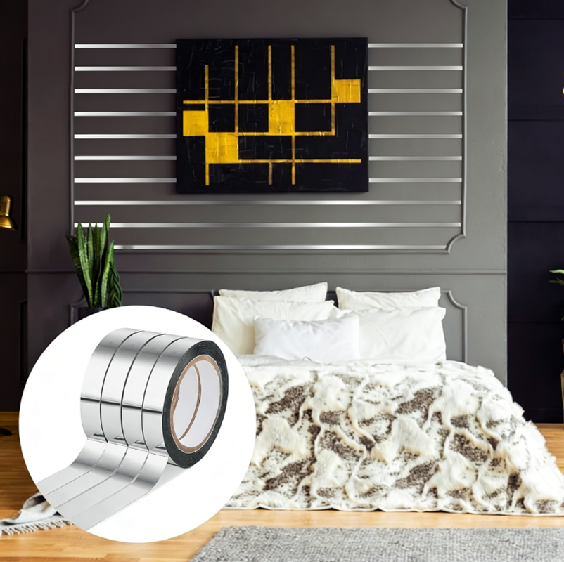 Silvery Metallic Mirror Tape,A - Home Theater Bathroom のレビューと価格