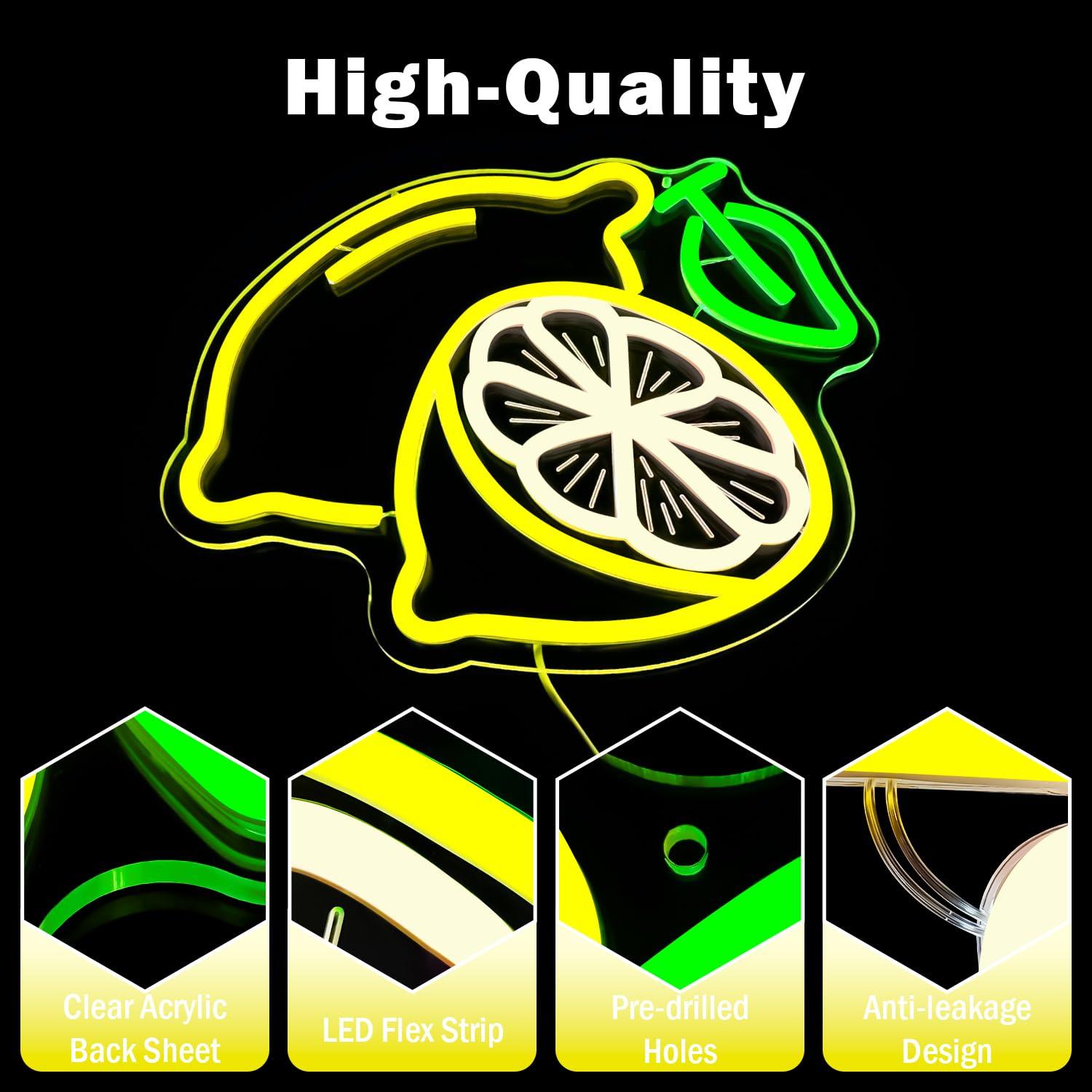 Lemon Neon Sign Dimmable LED L - Home And Bathroom のレビューと価格