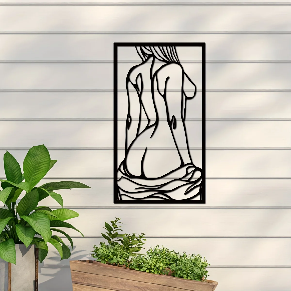 1pc Metal Art Wall Decor, Blac - Home Goods Bathroom のレビューと価格