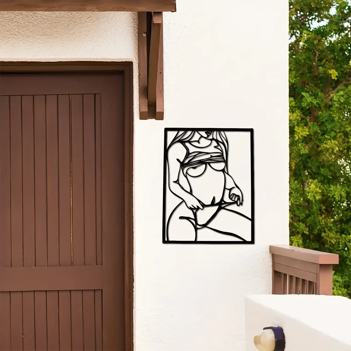 1pc Metal Art Wall Decor, Blac - Home Goods Bathroom のレビューと価格