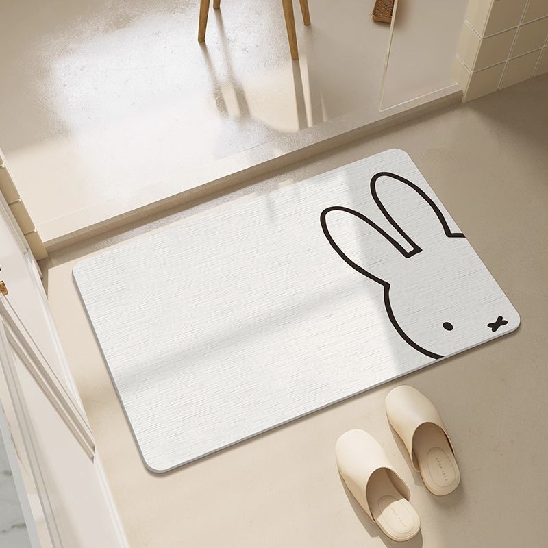 Kawaii Miffy Floor Mat Simple  - Home Goods Bathroom のレビューと価格