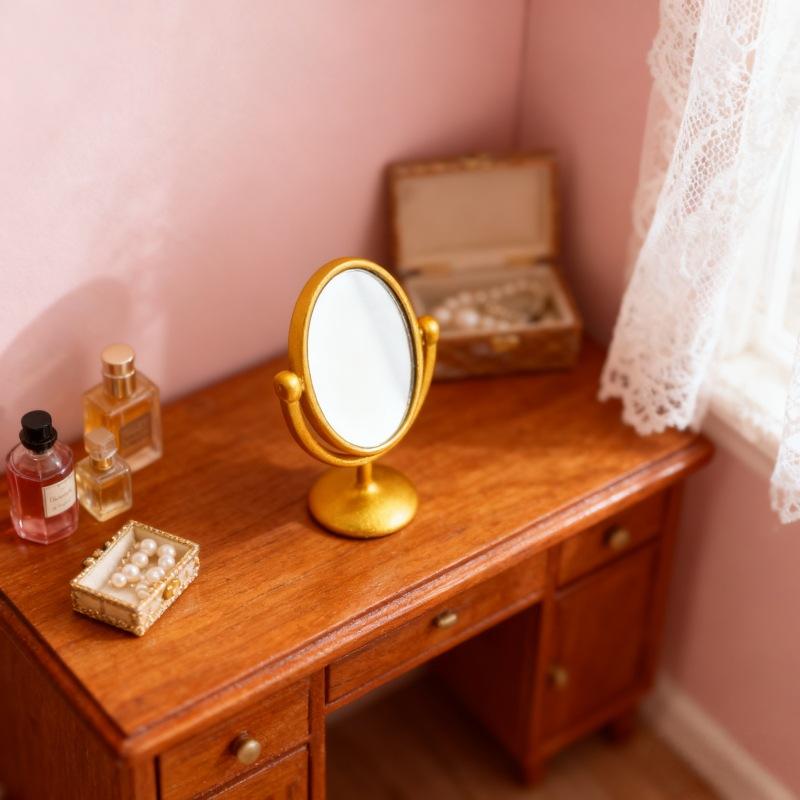 1Pcs Miniature Retro Mirror Dr - Home Theater Bathroom のレビューと価格