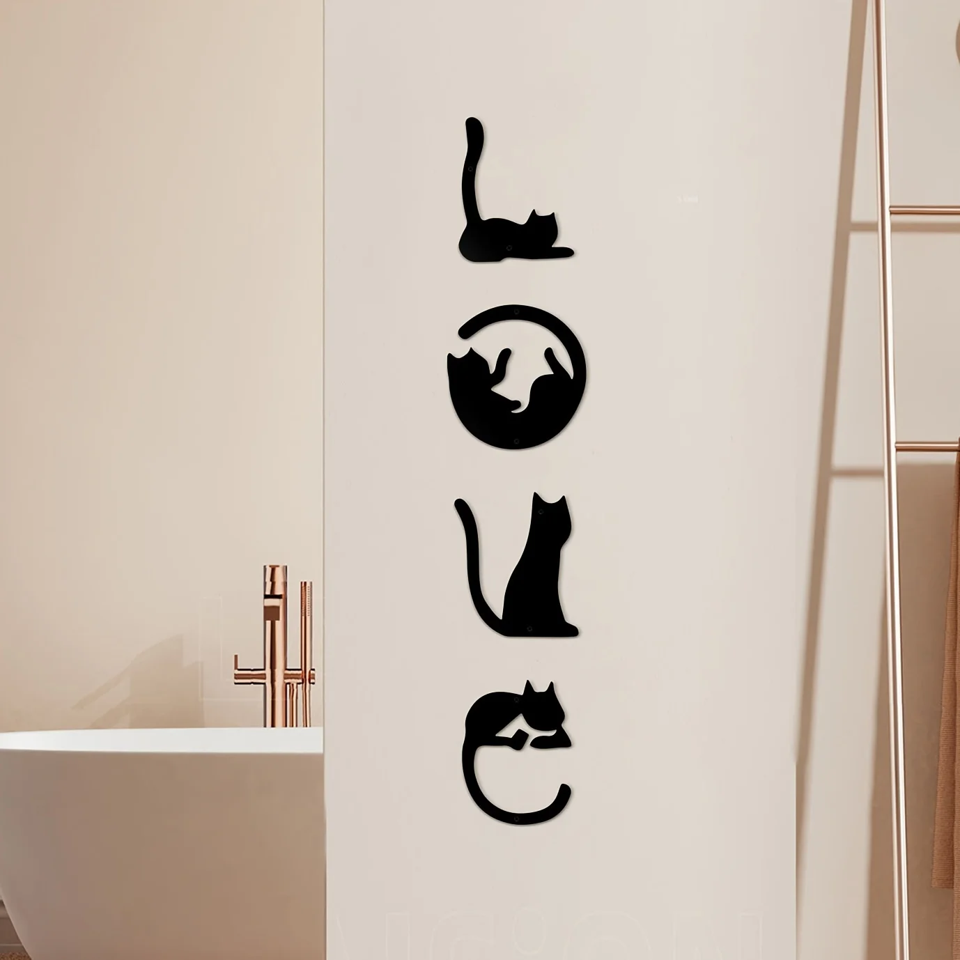 HelloYoung 4pcs/set Cute Cat M - Home Goods Bathroom のレビューと価格