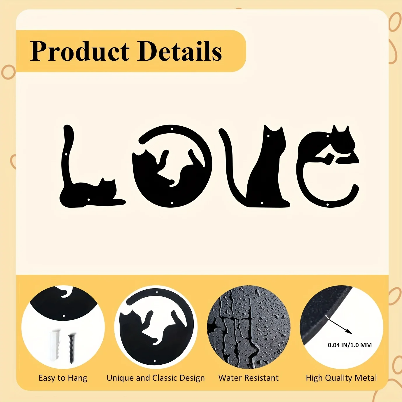 HelloYoung 4pcs/set Cute Cat M - Home Goods Bathroom のレビューと価格