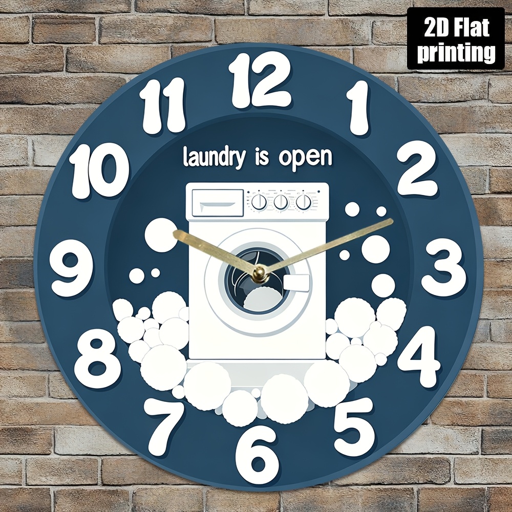1pc Noiseless Hanging Clock, w - Home And Bathroom のレビューと価格