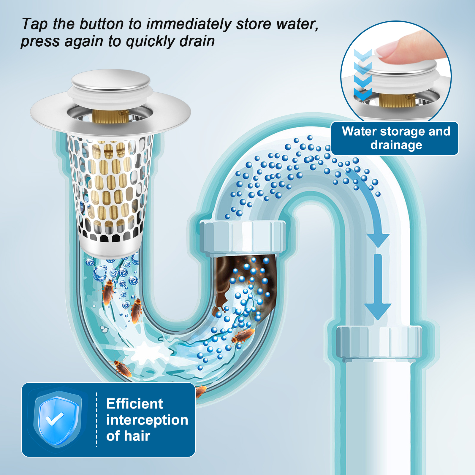 2/4Pc Pop Up Sink Drain Strain - Drain Hair Catcher のレビューと価格