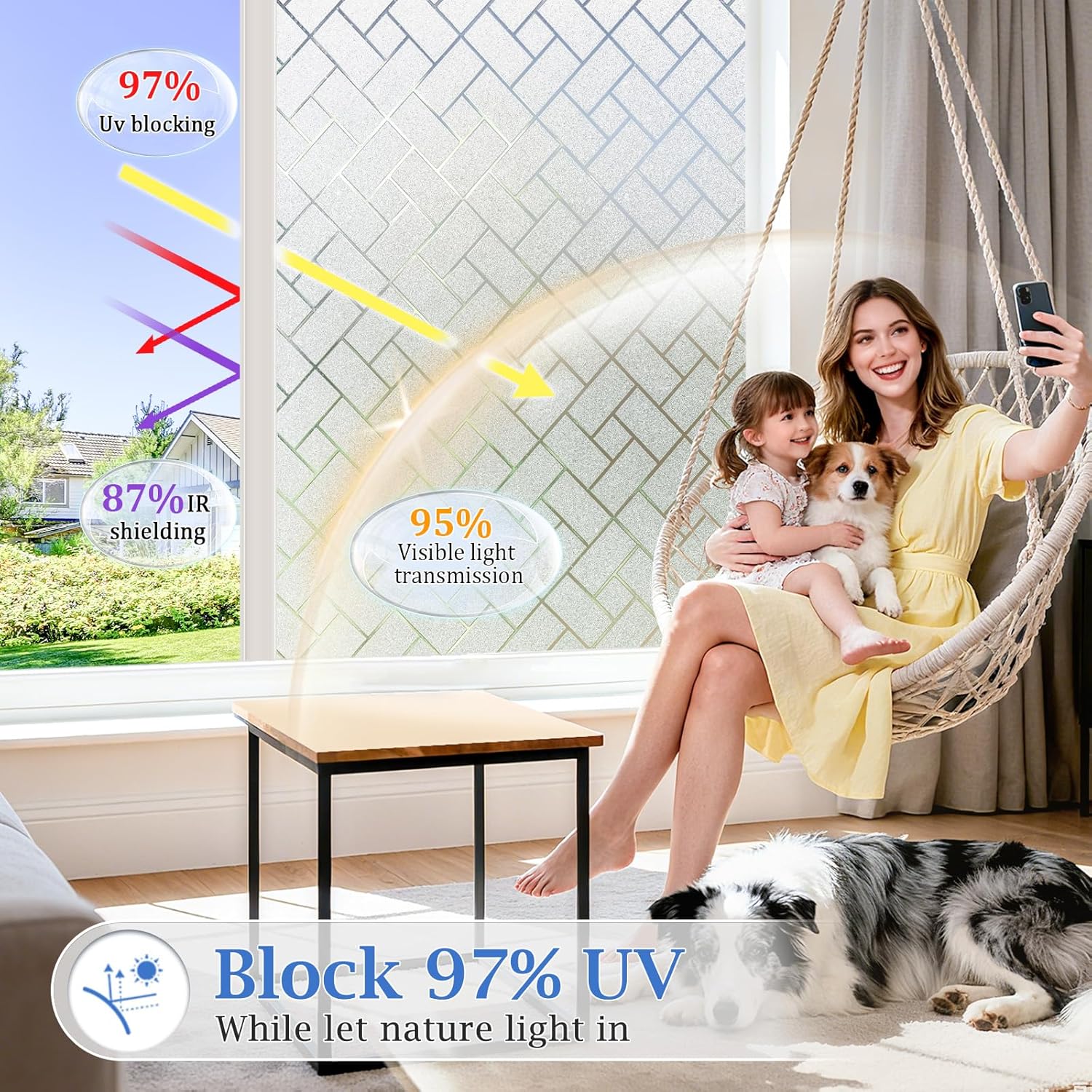 Frosted Window Privacy Film St - Home And Bathroom のレビューと価格