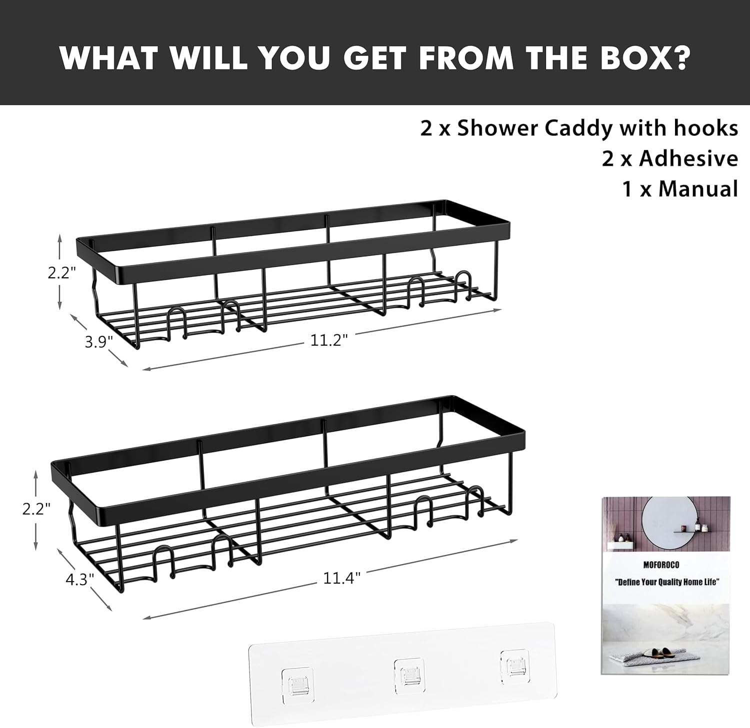Moforoco Shower Caddy Shelf Or - Home Essentials Bathroom Organizer のレビューと価格