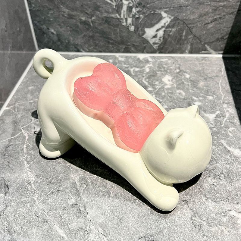 Cute Cat Drain Soap Holder Con - Tiny Home Bathroom Kit のレビューと価格