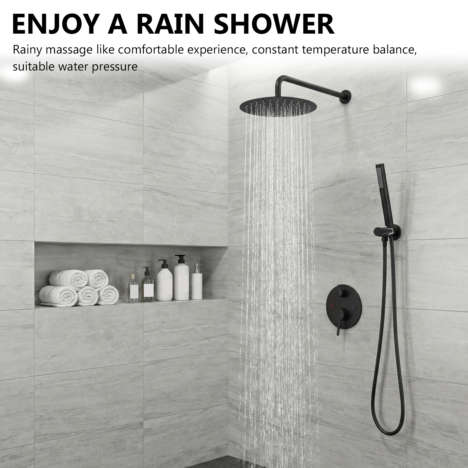 Ceiling Rainfall Shower Head S - Home And Bathroom のレビューと価格