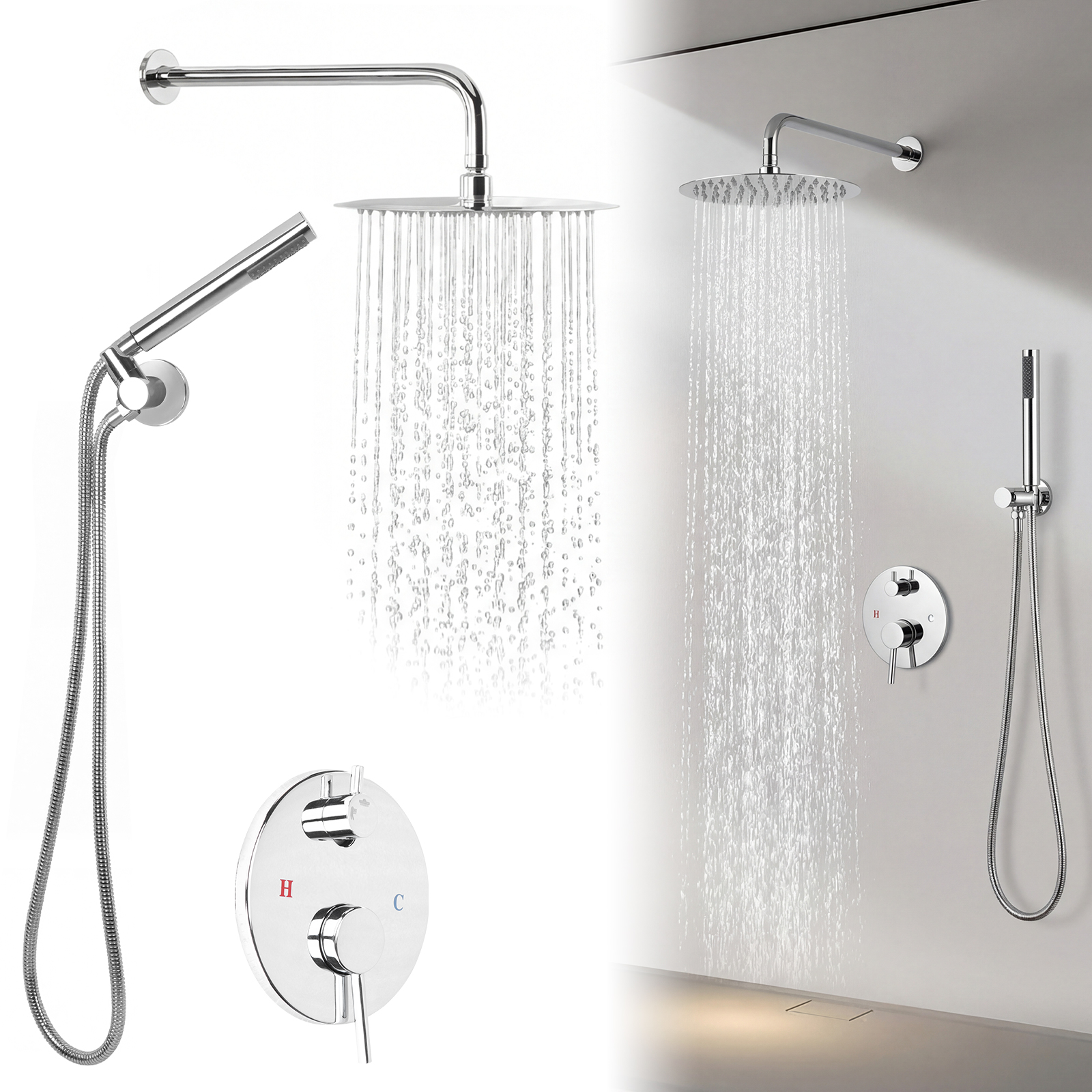 Ceiling Rainfall Shower Head S - Home And Bathroom のレビューと価格