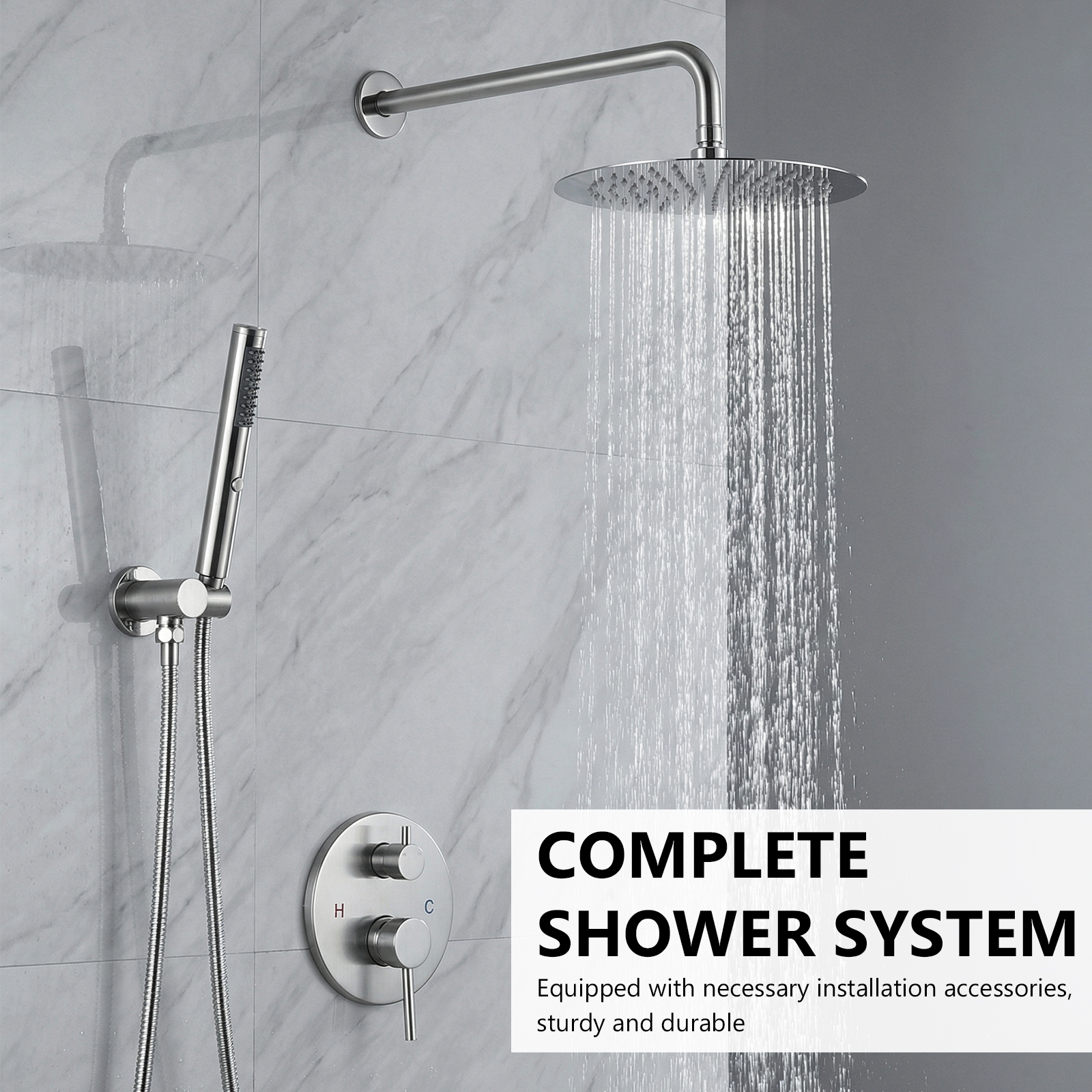 Ceiling Rainfall Shower Head S - Home And Bathroom のレビューと価格