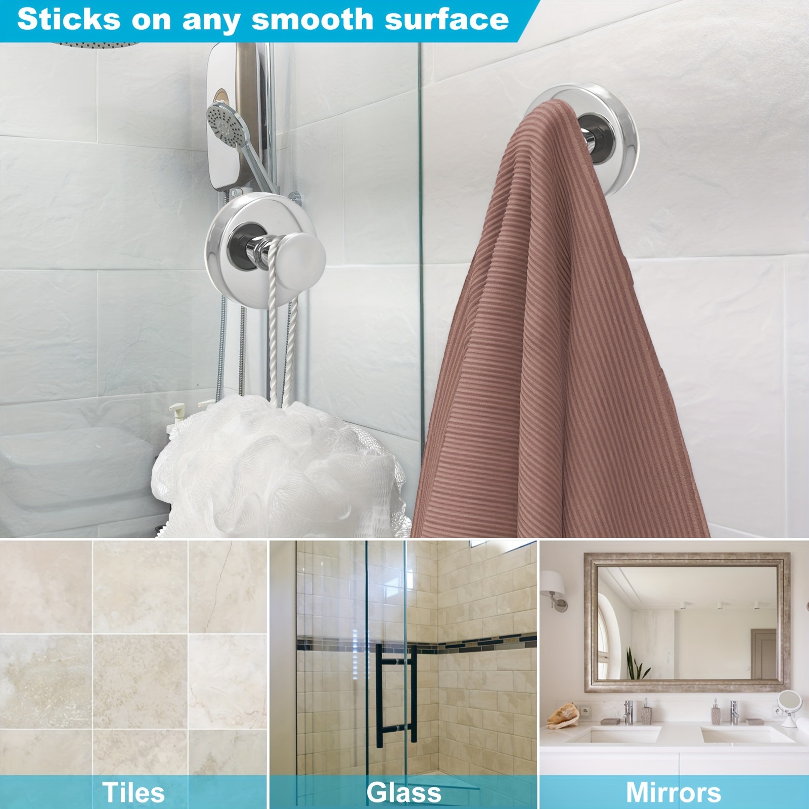 1/2pcs Suction Cup Hooks for S - Home Theater Bathroom のレビューと価格