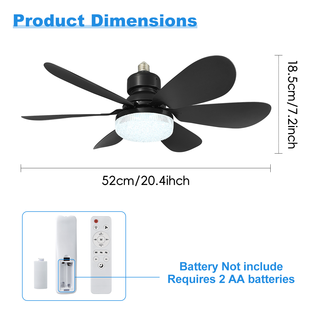 E27 Crystal Lampshade Ceiling  - Home Bathroom Fan のレビューと価格