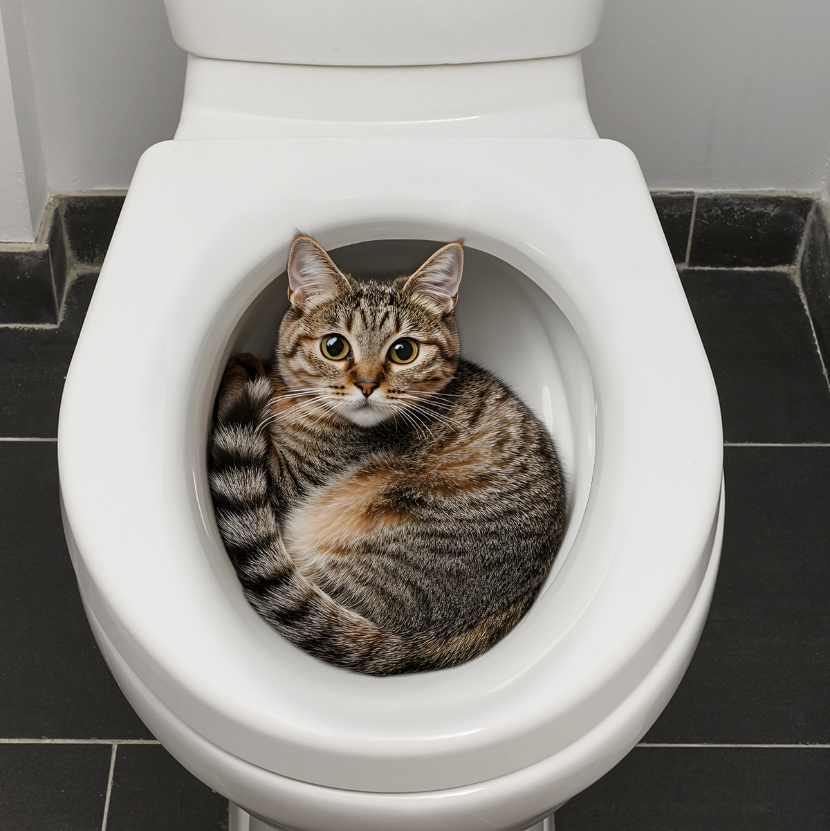 3D Funny Cat Toilet Sticker Ba - Tiny Home Bathroom Kit のレビューと価格