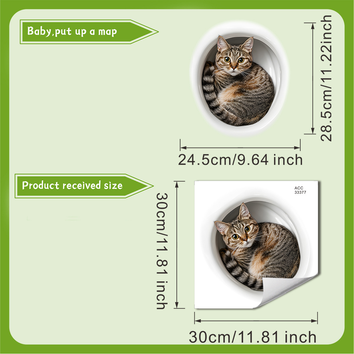 3D Funny Cat Toilet Sticker Ba - Tiny Home Bathroom Kit のレビューと価格